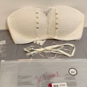 Women's Strapless Bra White - New